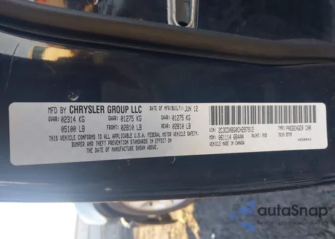 2012 Dodge Charger Se z USA, uszkodzony, nr VIN 2C3CDXBG0CH297912